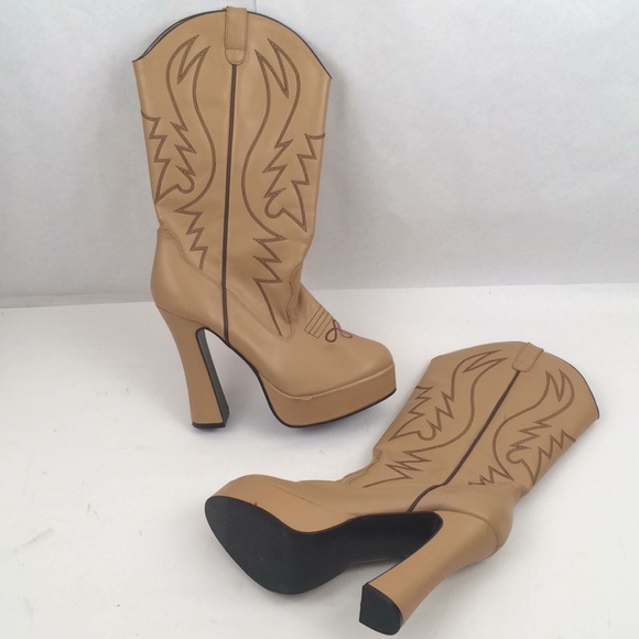Pleaser Shoes - Platform Cowboy Boots women's Size 8